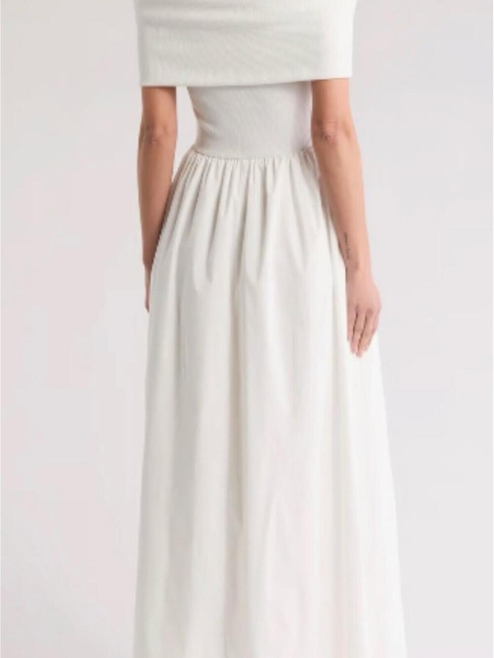 “Monet” off the shoulder white maxi dress - w/ pockets (medium) Love By Design - Picture 4 of 6